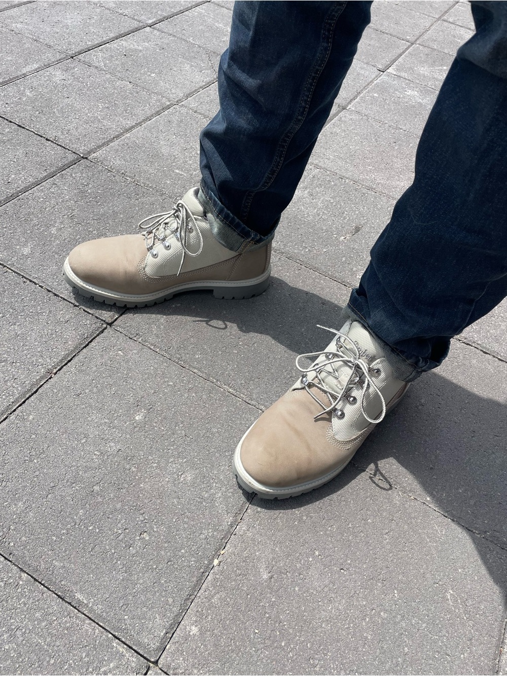 Timberland 2016 men's campsite boots in grey leather and canvas.